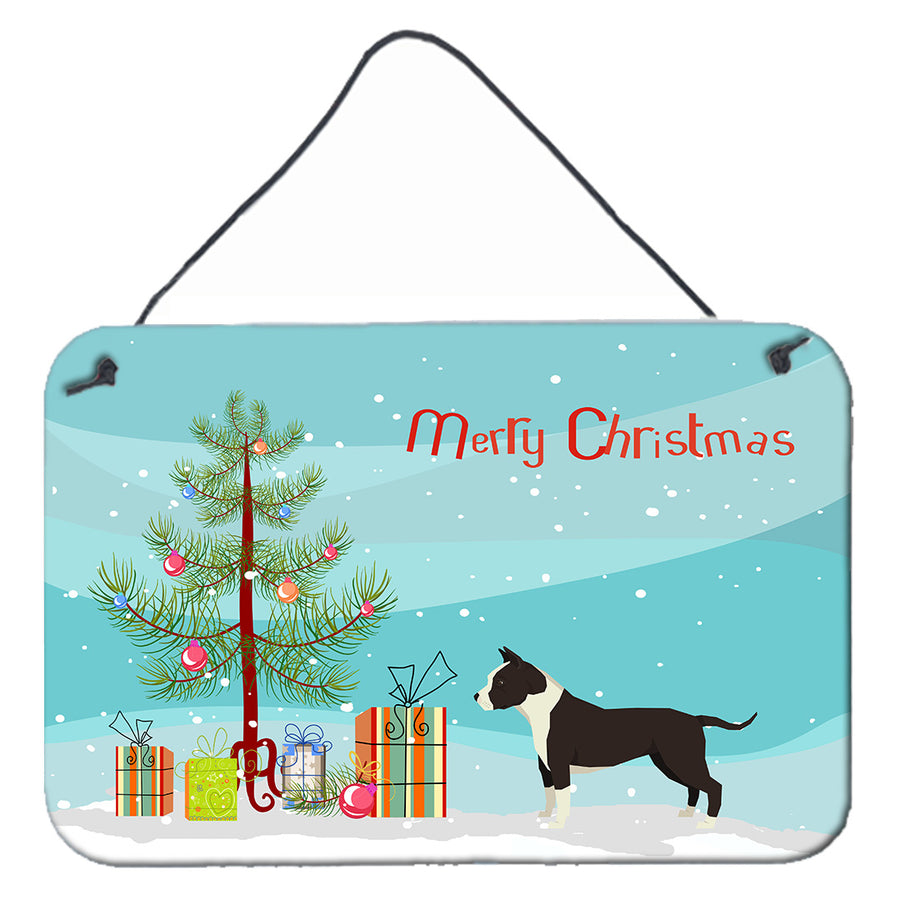 American Staffordshire Terrier Christmas Tree Wall or Door Hanging Prints Image 1