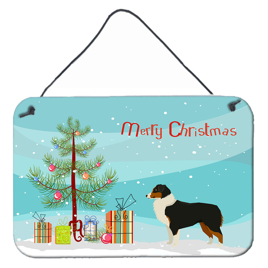 Australian Shepherd Christmas Tree Wall or Door Hanging Prints Image 1