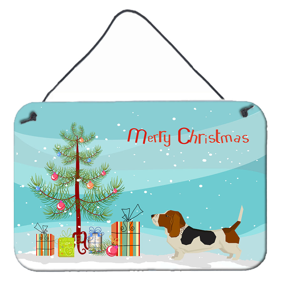 Basset Hound Christmas Tree Wall or Door Hanging Prints Image 1