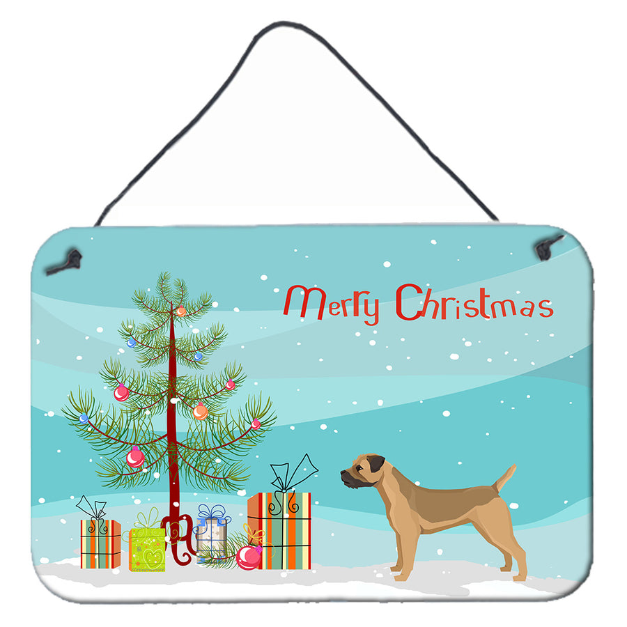 Border Terrier Christmas Tree Wall or Door Hanging Prints Image 1