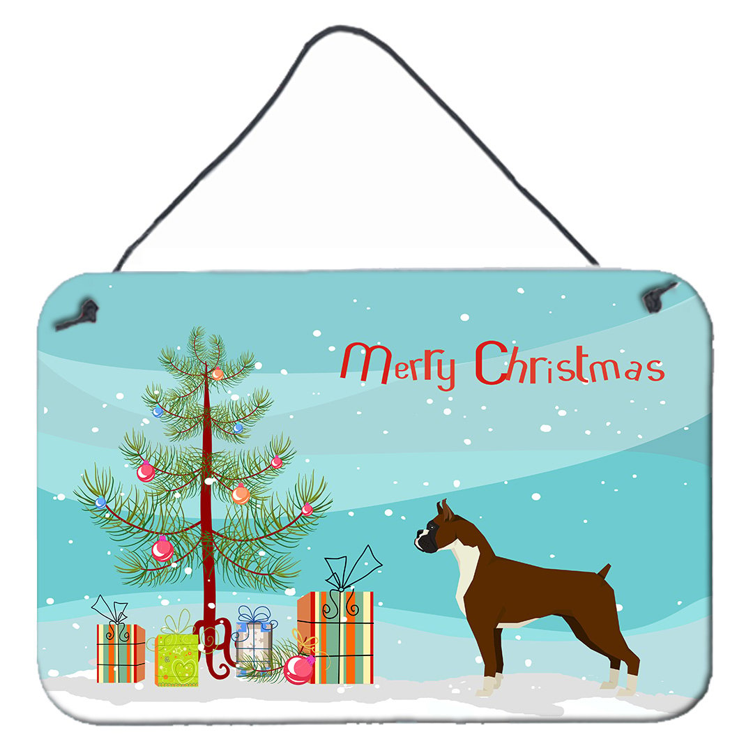 Boxer Christmas Tree Wall or Door Hanging Prints Image 1