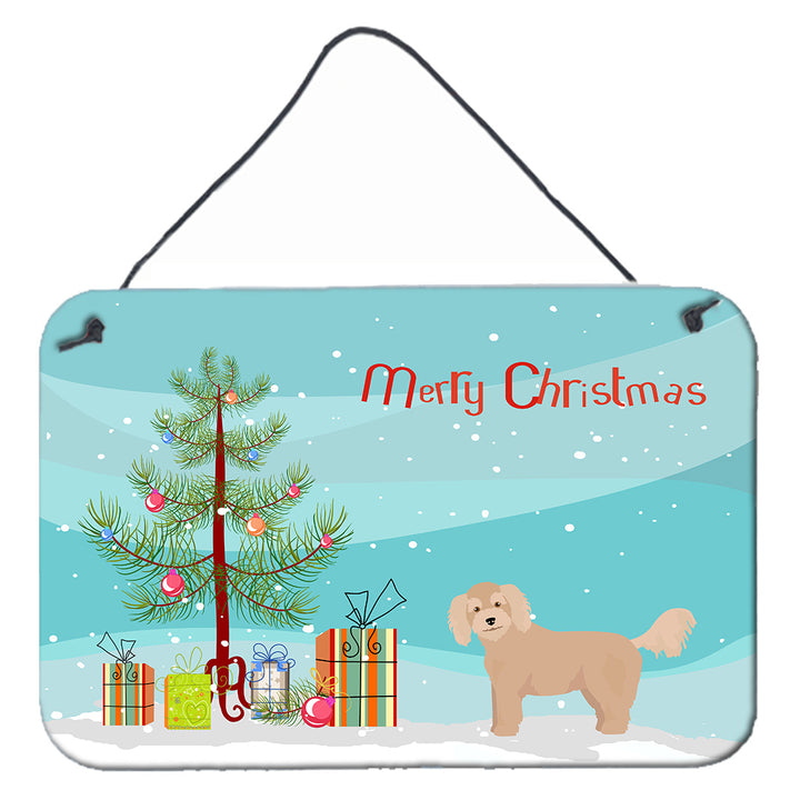 Bichpoo Christmas Tree Wall or Door Hanging Prints Image 1