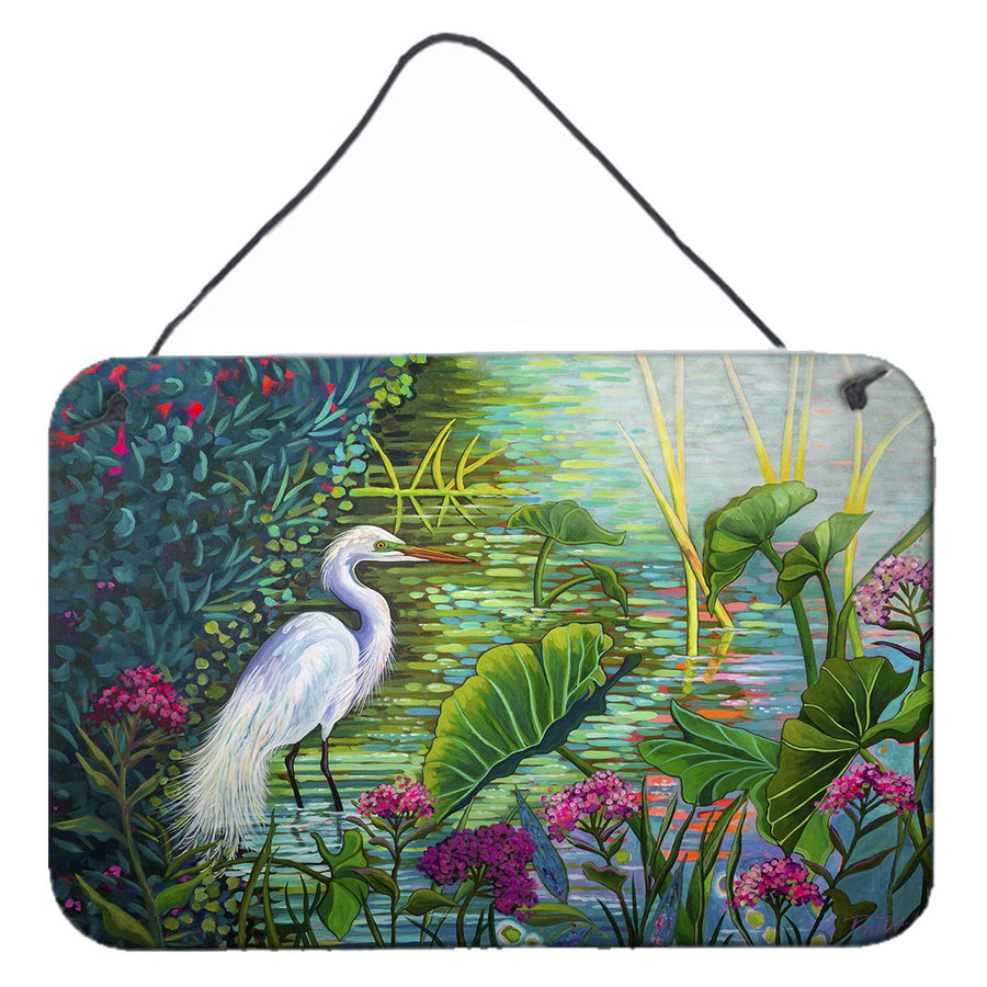 Testing the Waters Heron Wall or Door Hanging Prints Image 1