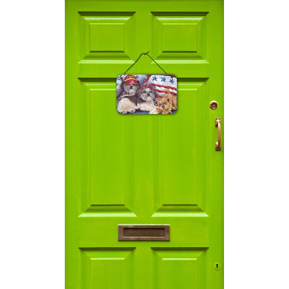 Shih Tzu Americana Sweethearts Wall or Door Hanging Prints Image 2