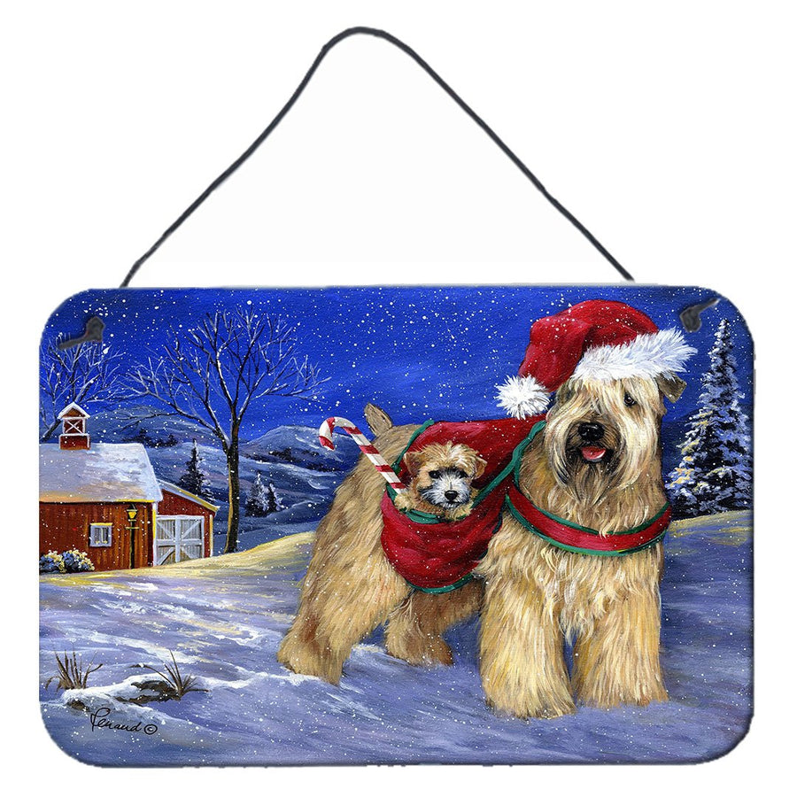 Wheaten Terrier Christmas Wall or Door Hanging Prints Image 1