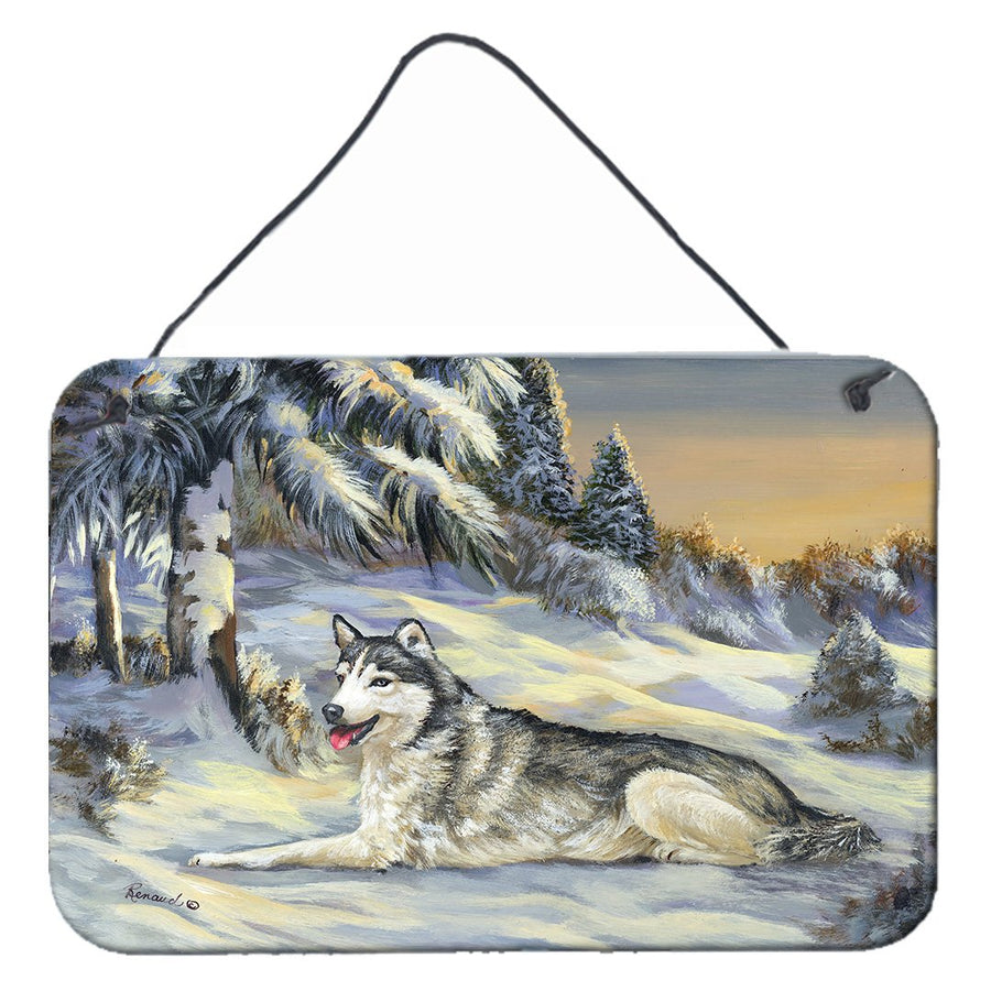 Siberian Husky Winterscape Wall or Door Hanging Prints Image 1