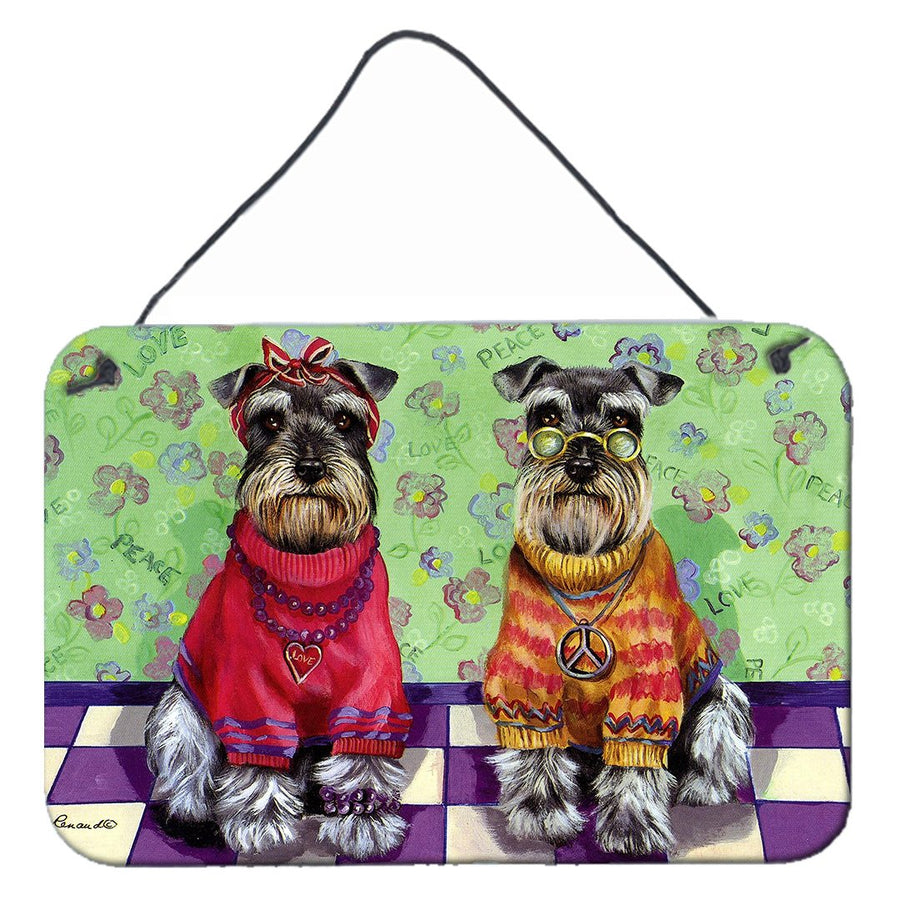 Schnauzer Love and Peace Wall or Door Hanging Prints Image 1