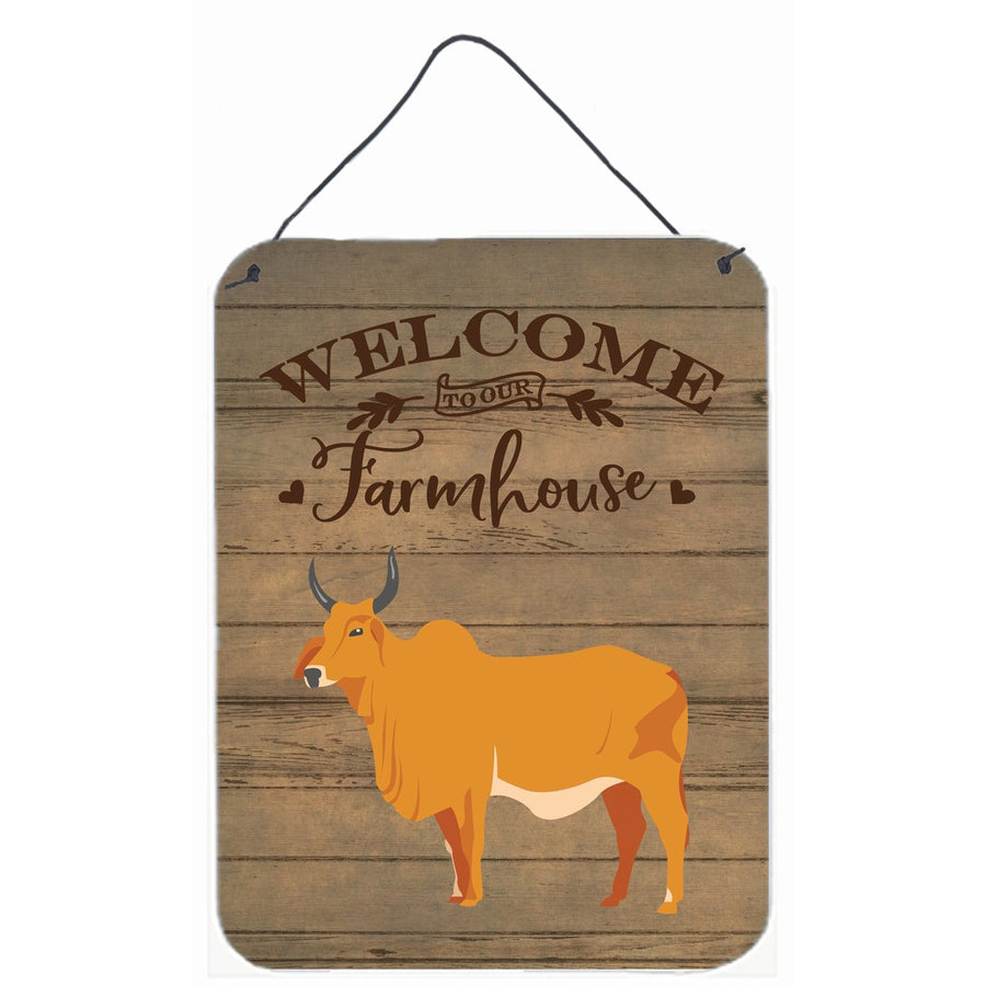 Zebu Indicine Cow Welcome Wall or Door Hanging Prints Image 1