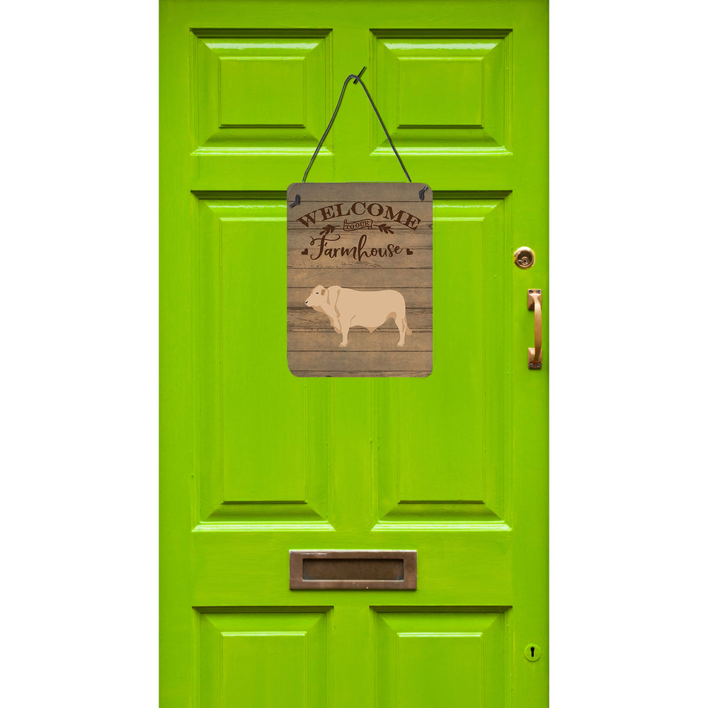 Charolais Cow Welcome Wall or Door Hanging Prints Image 2