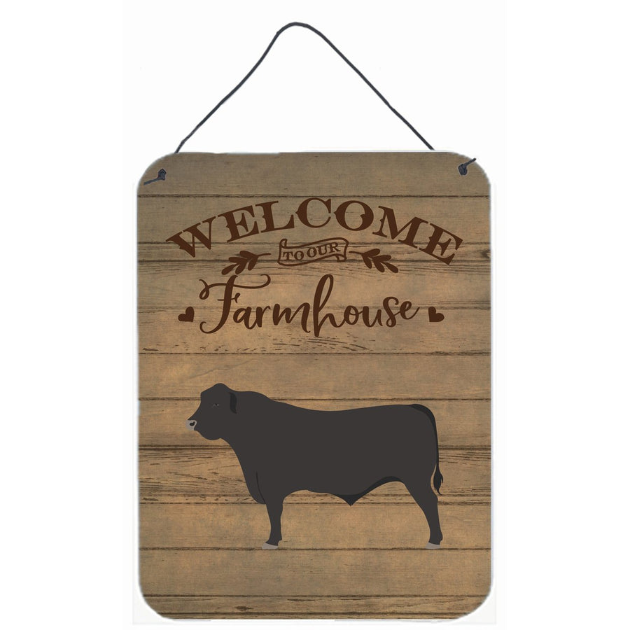 Black Angus Cow Welcome Wall or Door Hanging Prints Image 1