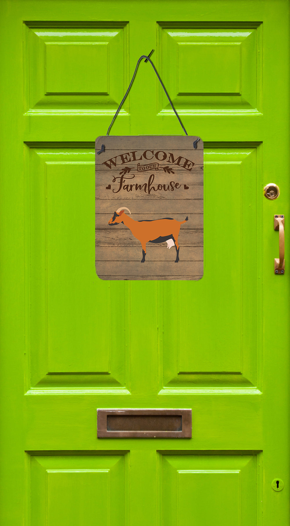 Oberhasli Goat Welcome Wall or Door Hanging Prints Image 2