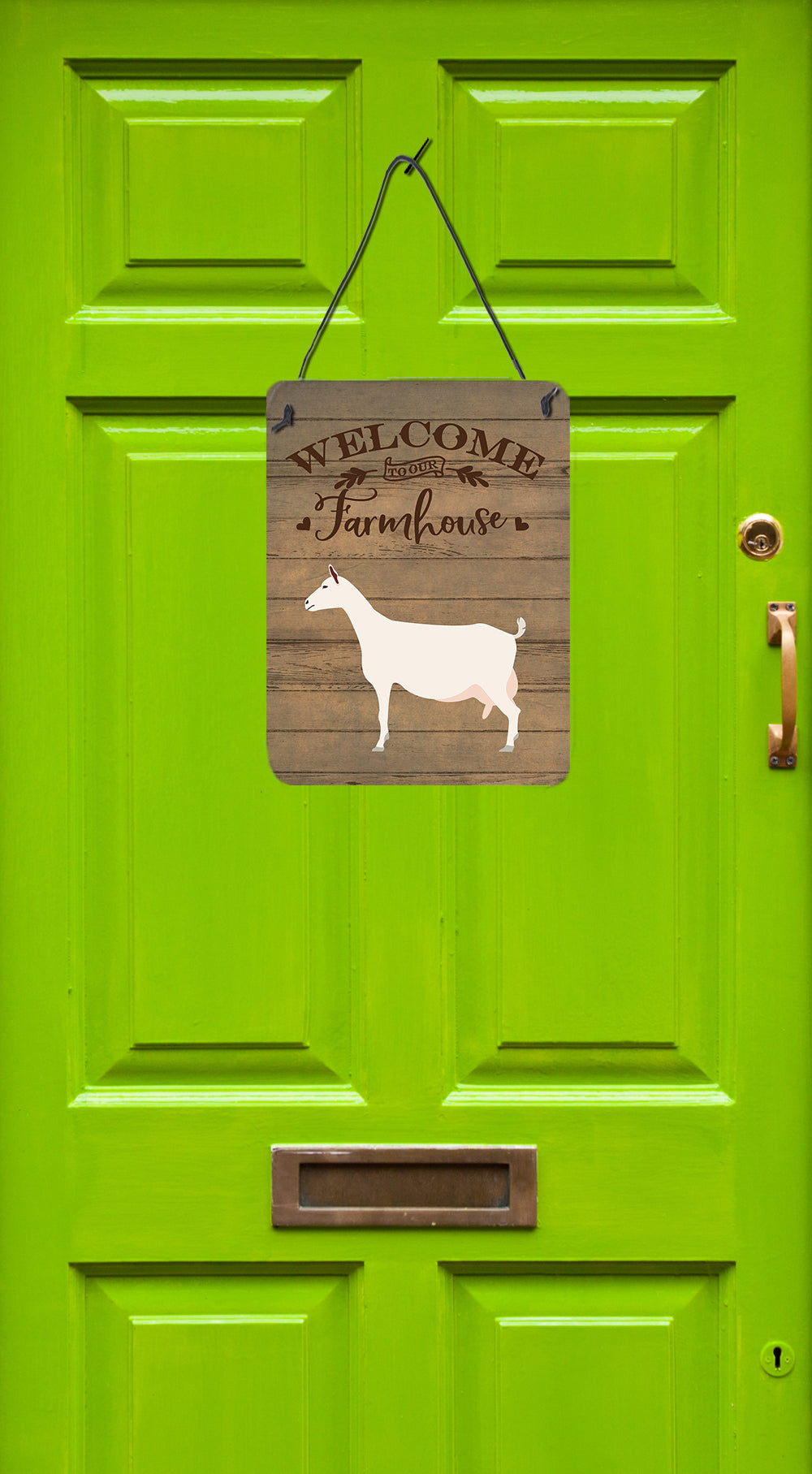 Saanen Goat Welcome Wall or Door Hanging Prints Image 2