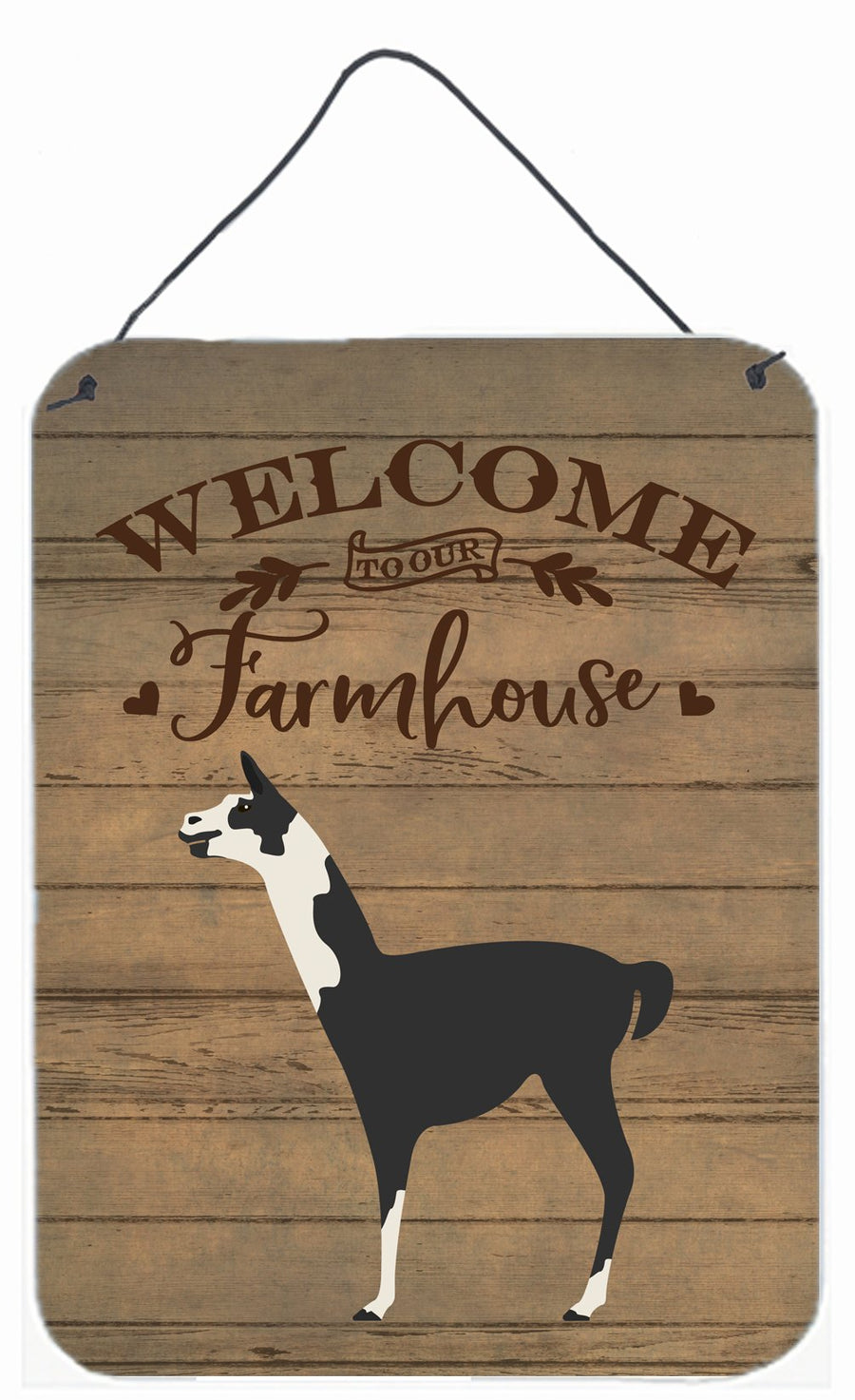 Llama Q Ara Welcome Wall or Door Hanging Prints Image 1