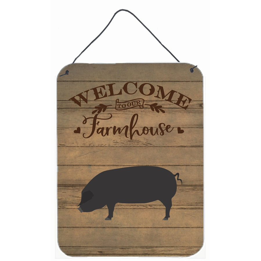 Devon Large Black Pig Welcome Wall or Door Hanging Prints Image 1