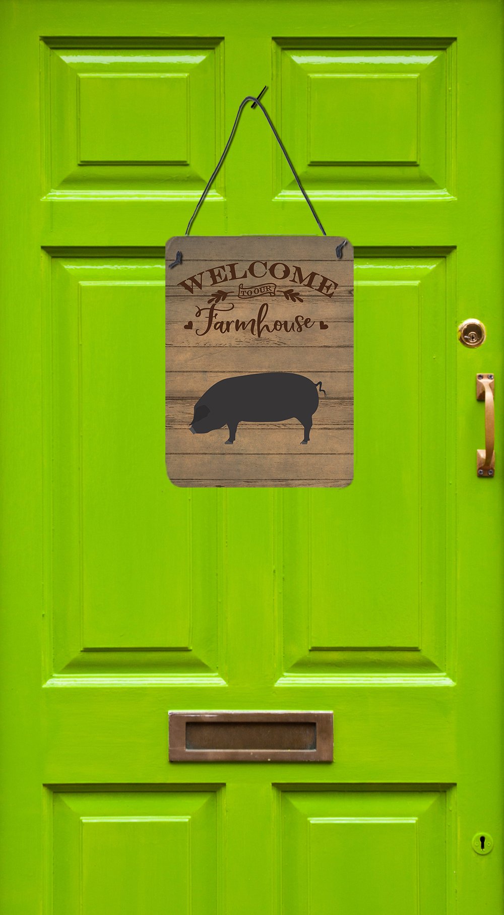 Devon Large Black Pig Welcome Wall or Door Hanging Prints Image 2