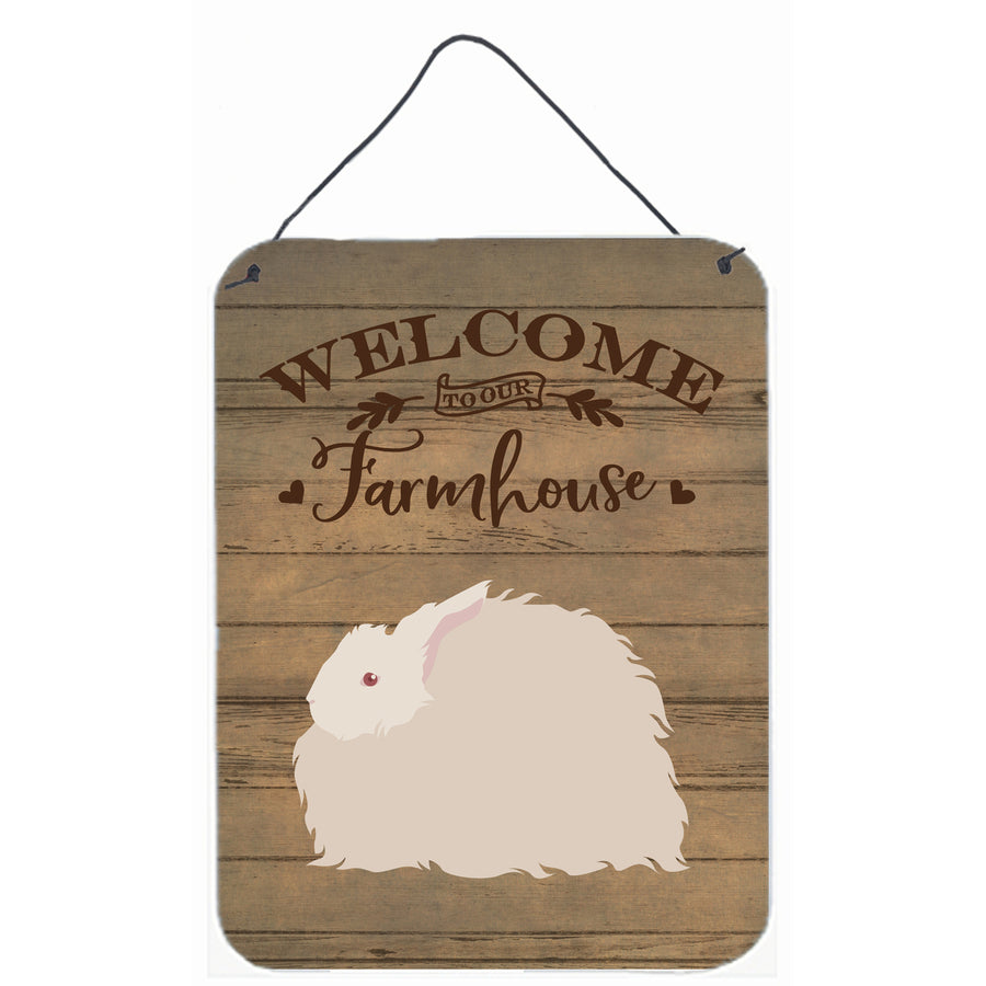 Fluffy Angora Rabbit Welcome Wall or Door Hanging Prints Image 1