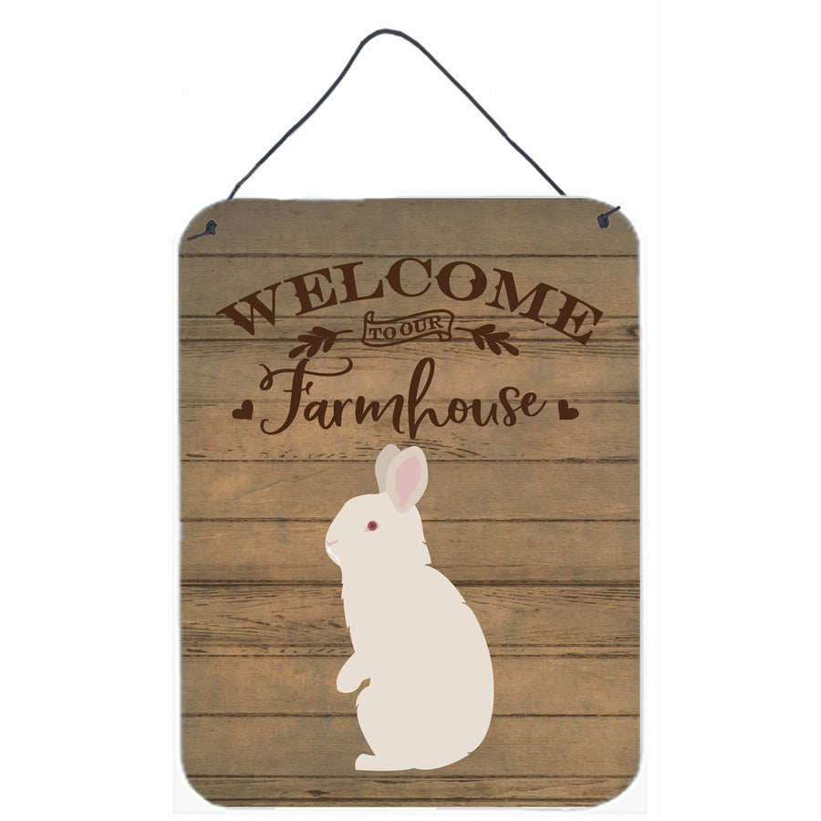 Zealand White Rabbit Welcome Wall or Door Hanging Prints Image 1