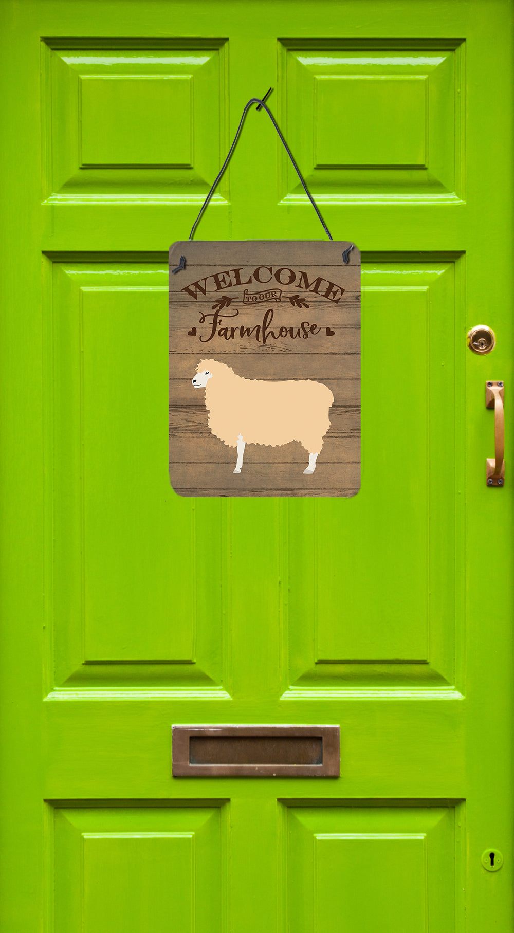 English Leicester Longwool Sheep Welcome Wall or Door Hanging Prints Image 2