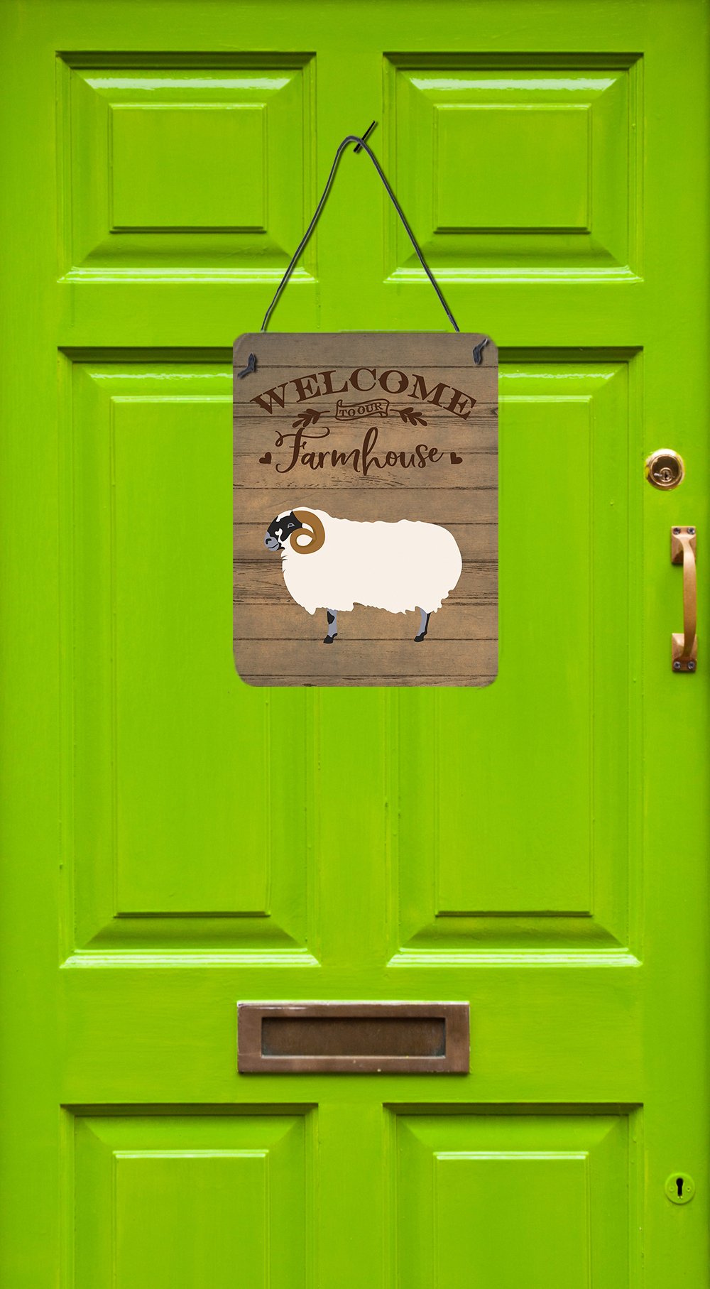 Scottish Blackface Sheep Welcome Wall or Door Hanging Prints Image 2