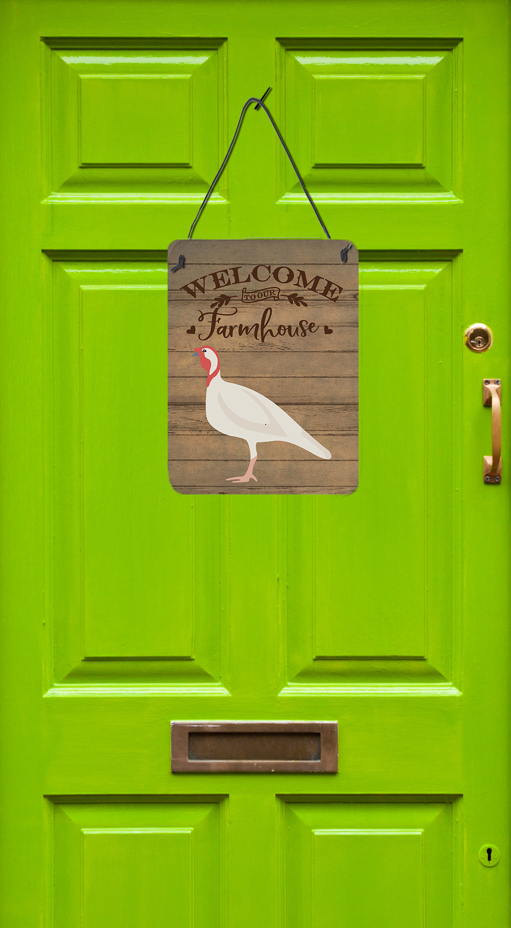 Beltsville Small White Turkey Hen Welcome Wall or Door Hanging Prints Image 2