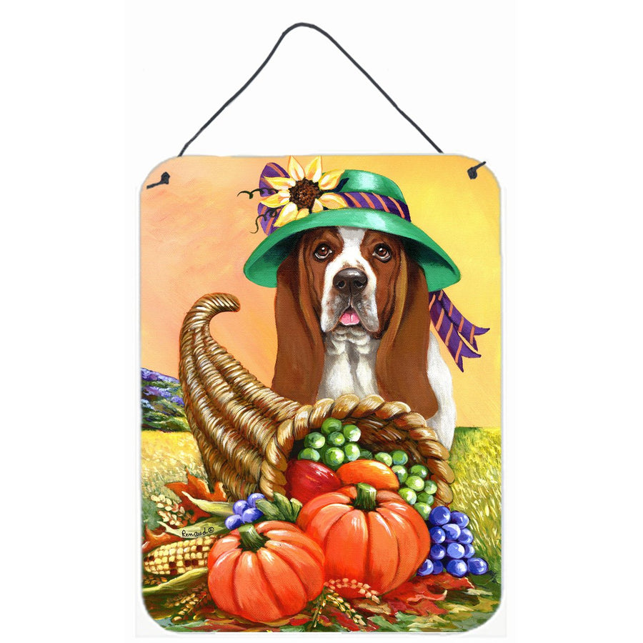 Basset Hound Autumn Wall or Door Hanging Prints Image 1