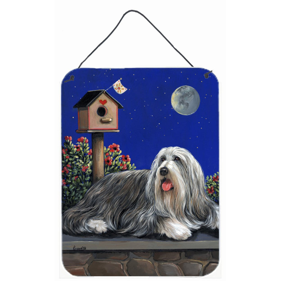 Bearded Collie Moon shine Wall or Door Hanging Prints Image 1