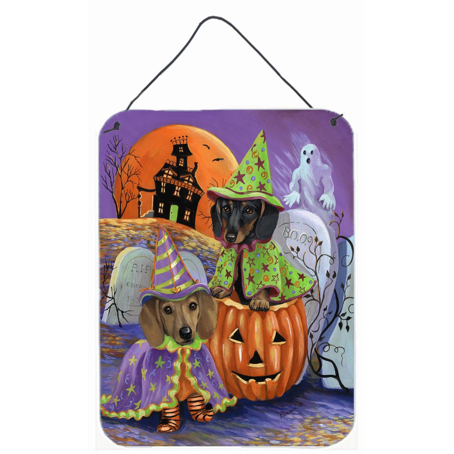 Dachshund Halloween Haunted House Wall or Door Hanging Prints Image 1