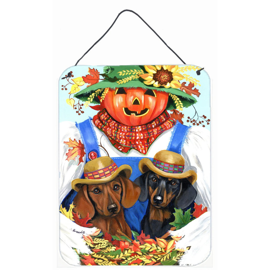 Dachshund Fall Scarecrow Wall or Door Hanging Prints Image 1