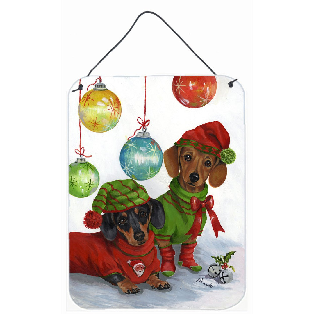 Dachshund Christmas Jingle Wall or Door Hanging Prints Image 1