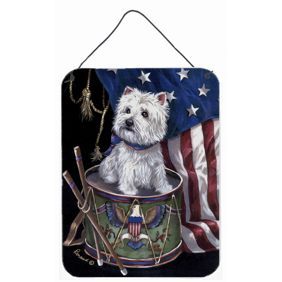 Westie Little Drummer Boy USA Wall or Door Hanging Prints Image 1