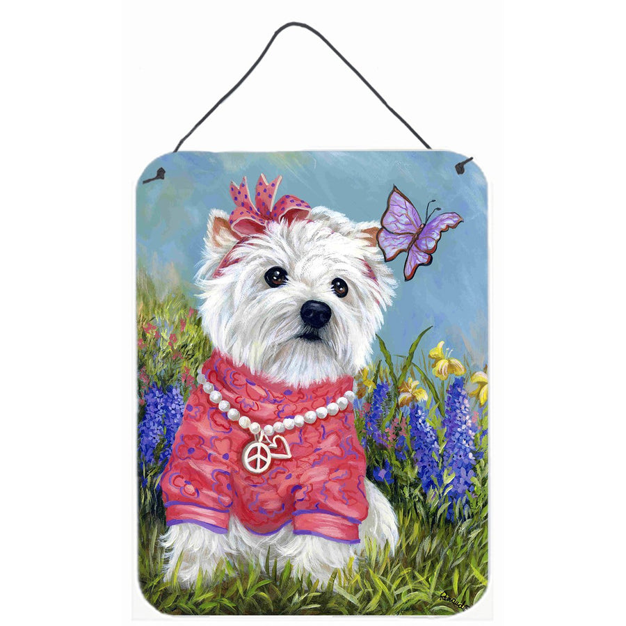 Westie Springtime Wall or Door Hanging Prints Image 1