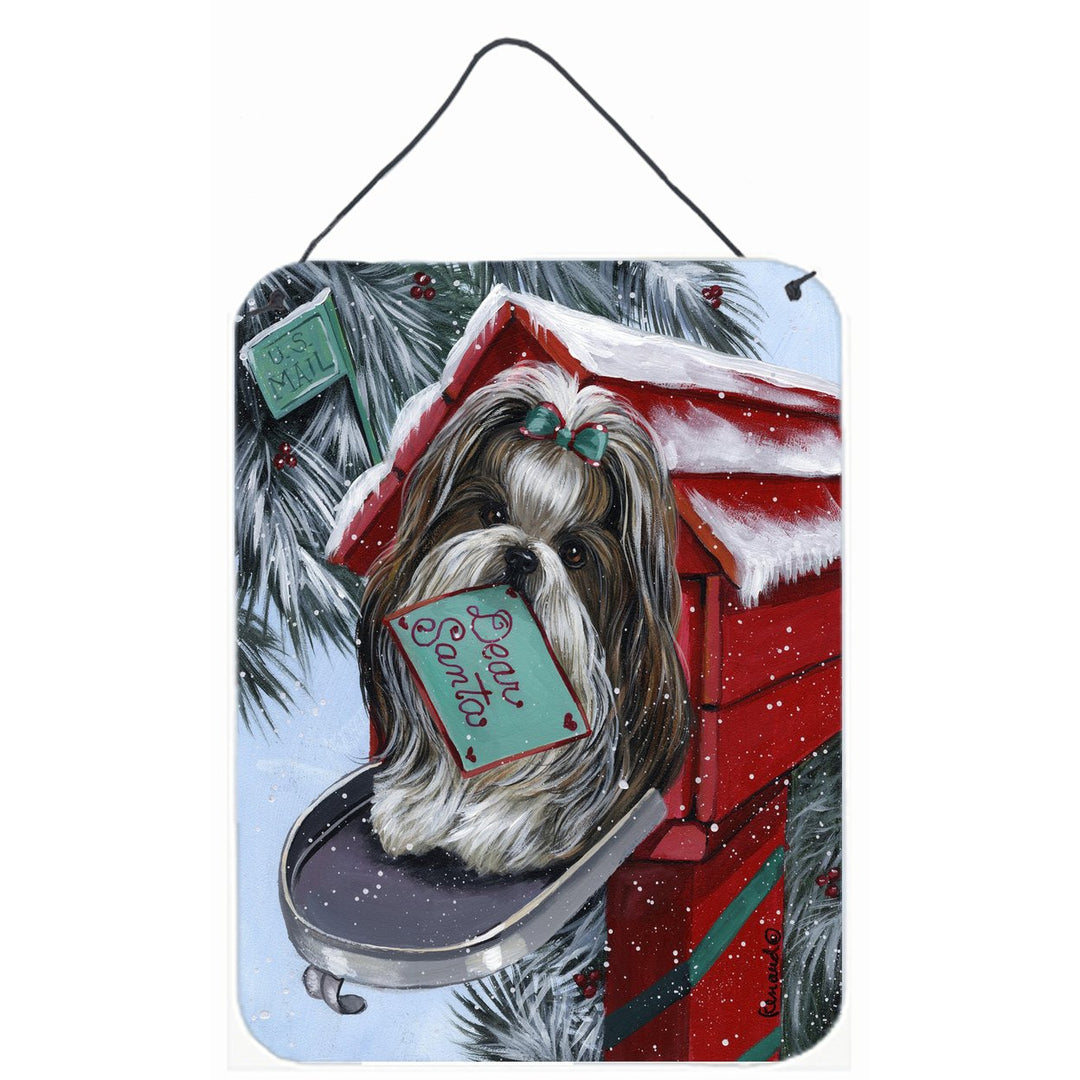 Shih Tzu Christmas Letter to Santa Wall or Door Hanging Prints Image 1