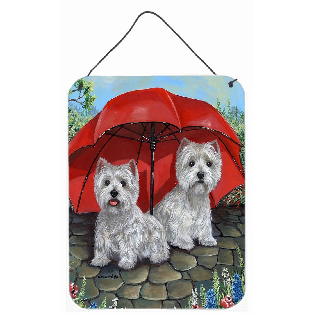 Westie April Showers Wall or Door Hanging Prints Image 1