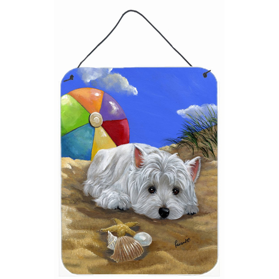 Westie Beach Baby Wall or Door Hanging Prints Image 1