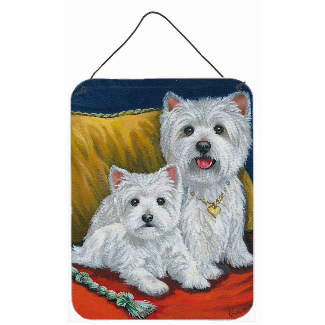 Westie Mom and Pup Wall or Door Hanging Prints Image 1