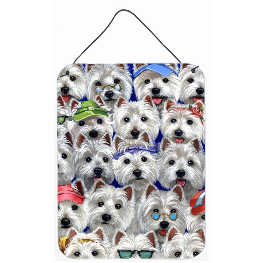 Westie Many Faces Wall or Door Hanging Prints Image 1