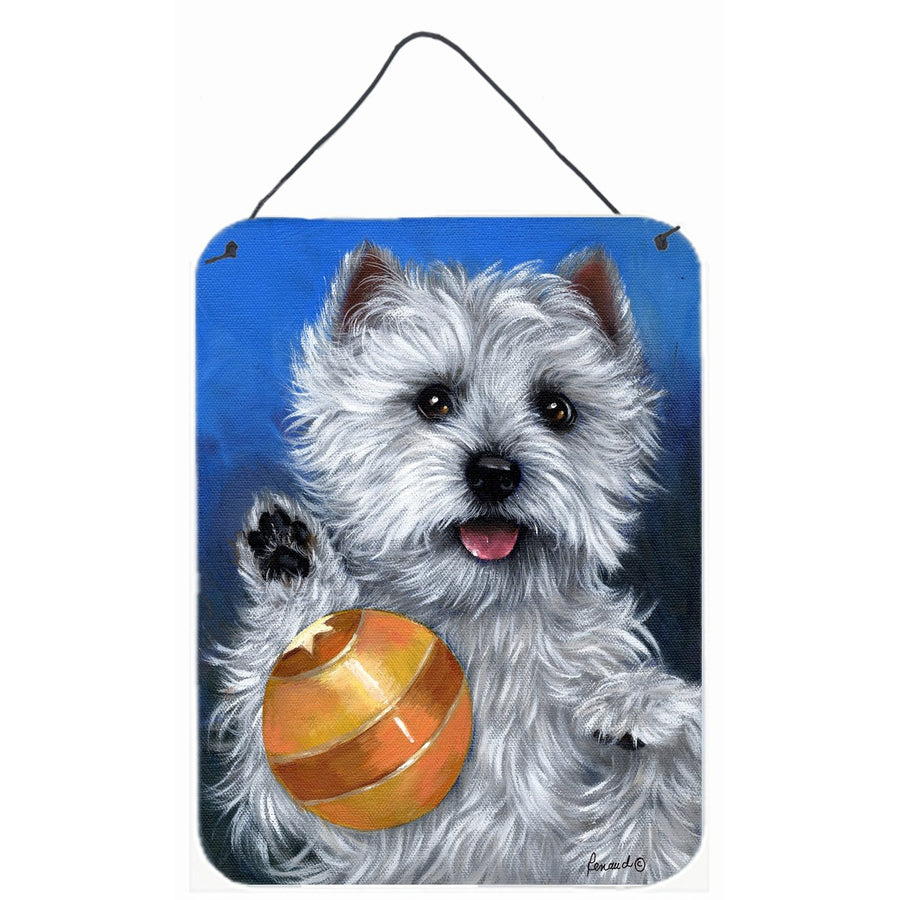 Westie Play Ball Wall or Door Hanging Prints Image 1