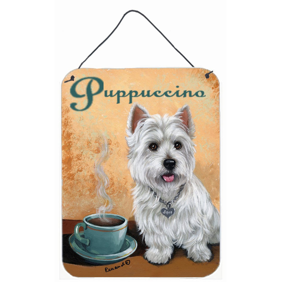 Westie Puppuccino Wall or Door Hanging Prints Image 1