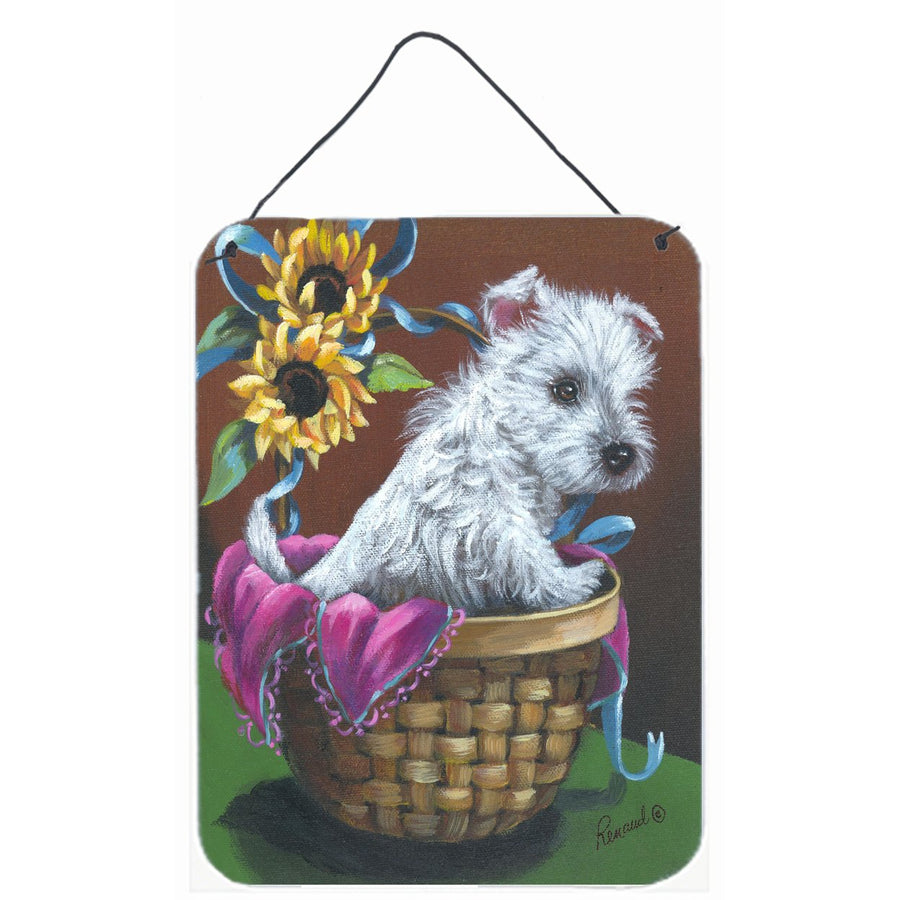 Westie Zoe and Sunflowers Wall or Door Hanging Prints Image 1