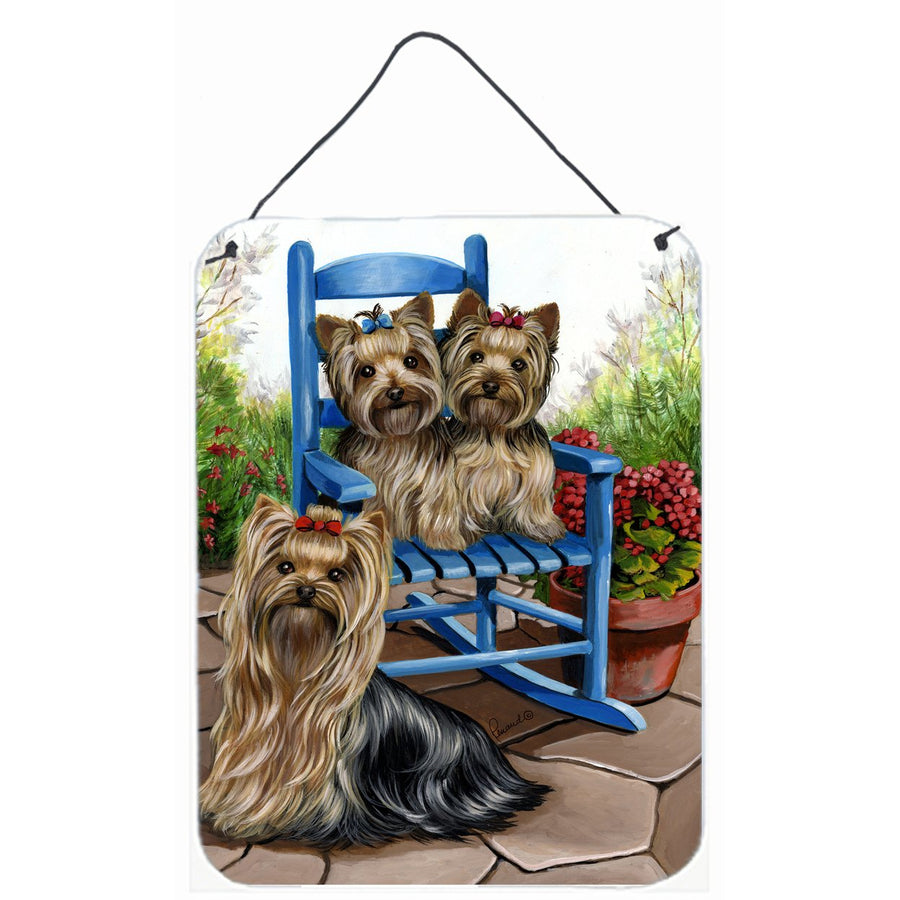 Yorkie Patio Sweethearts Wall or Door Hanging Prints Image 1