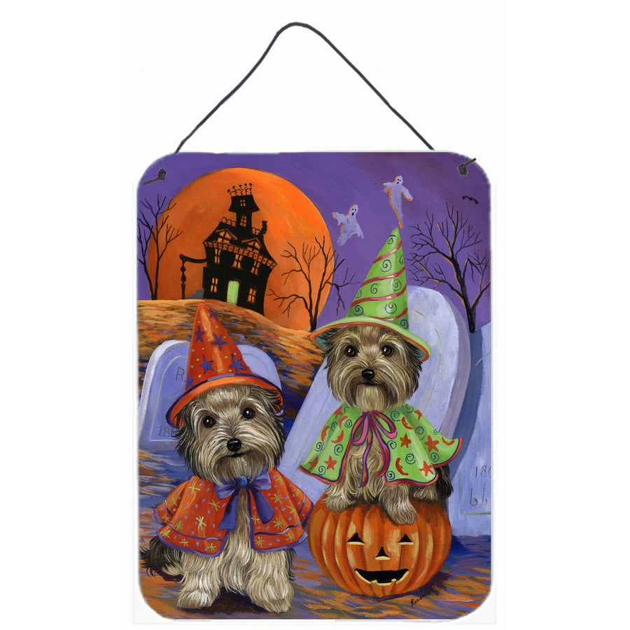 Yorkie Halloween Haunted House Wall or Door Hanging Prints Image 1