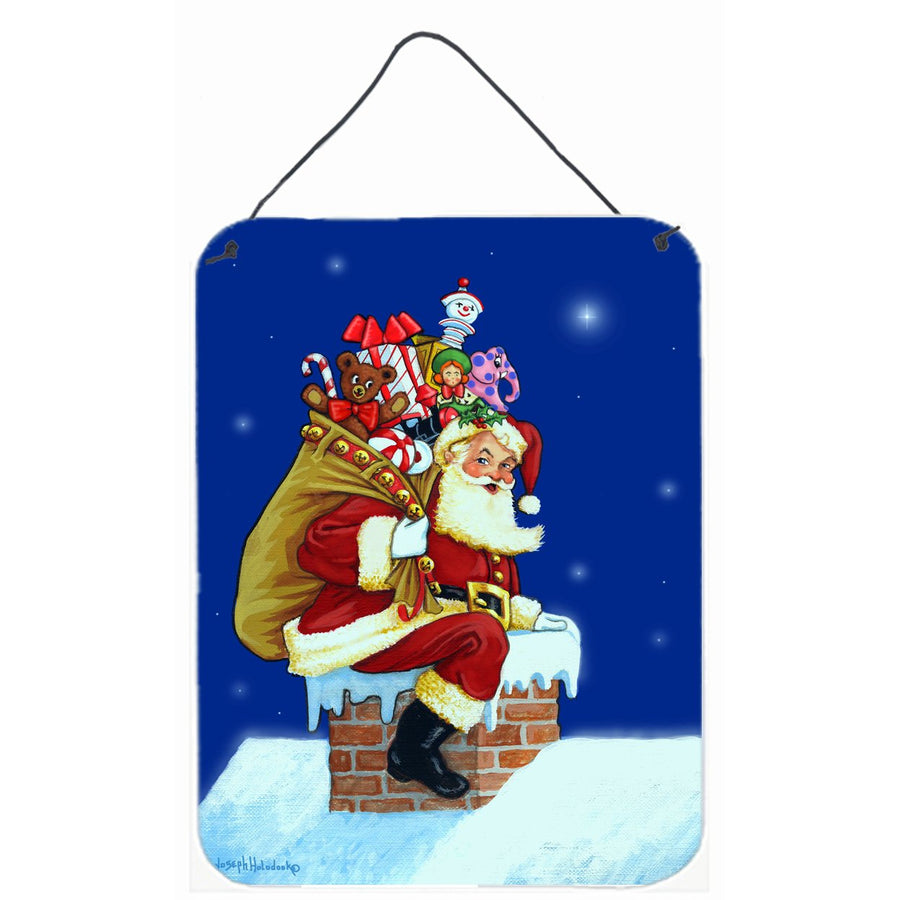 Santa Claus A Visit from Santa Wall or Door Hanging Prints Image 1