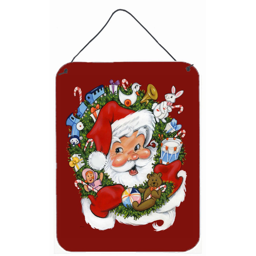 Santa Claus Wreath of Cheer Wall or Door Hanging Prints Image 1