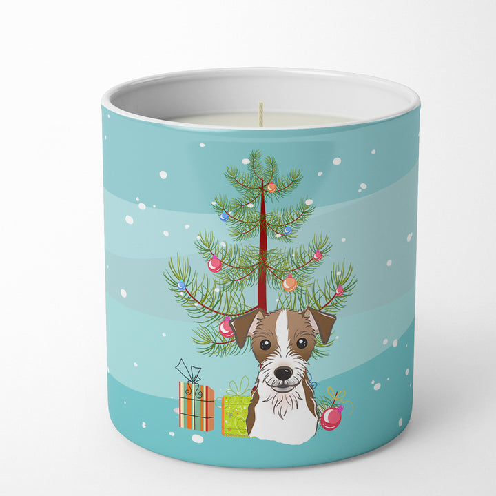 Christmas Tree and Jack Russell Terrier 10 oz Decorative Soy Candle Image 1