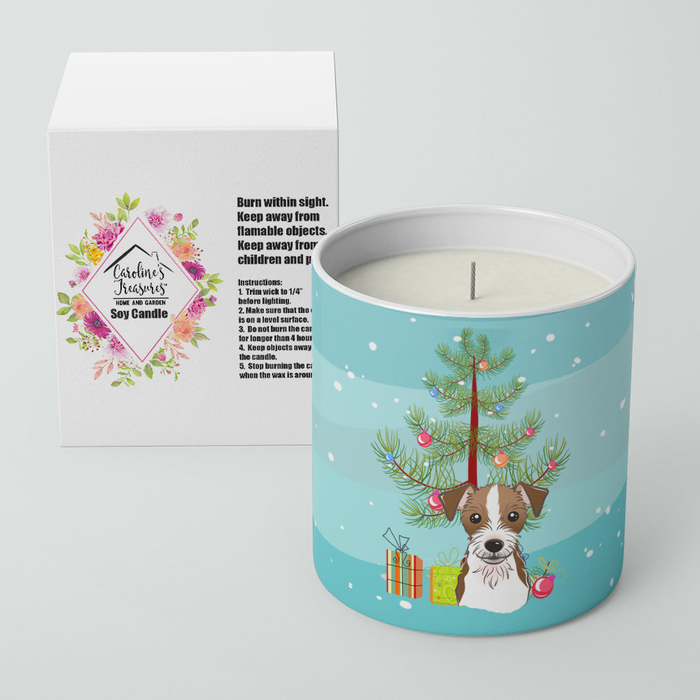 Christmas Tree and Jack Russell Terrier 10 oz Decorative Soy Candle Image 2