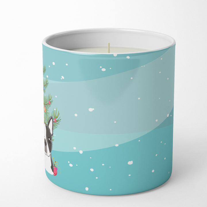 Christmas Tree and Boston Terrier 10 oz Decorative Soy Candle Image 5