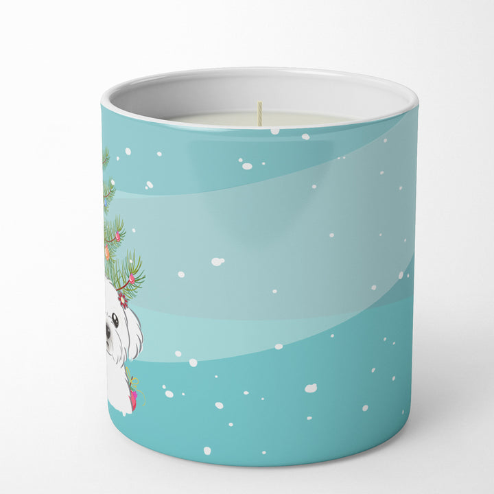 Christmas Tree and Maltese 10 oz Decorative Soy Candle Image 5