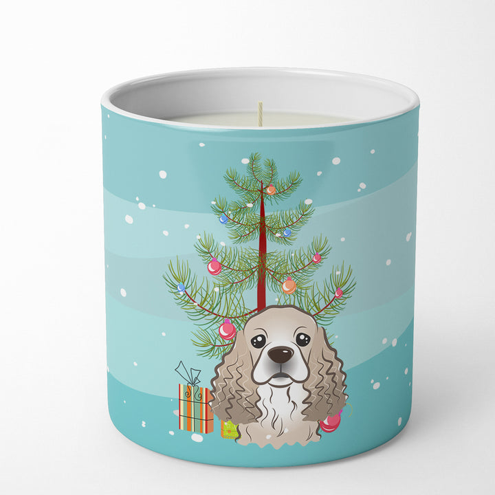 Christmas Tree and Cocker Spaniel 10 oz Decorative Soy Candle Image 1