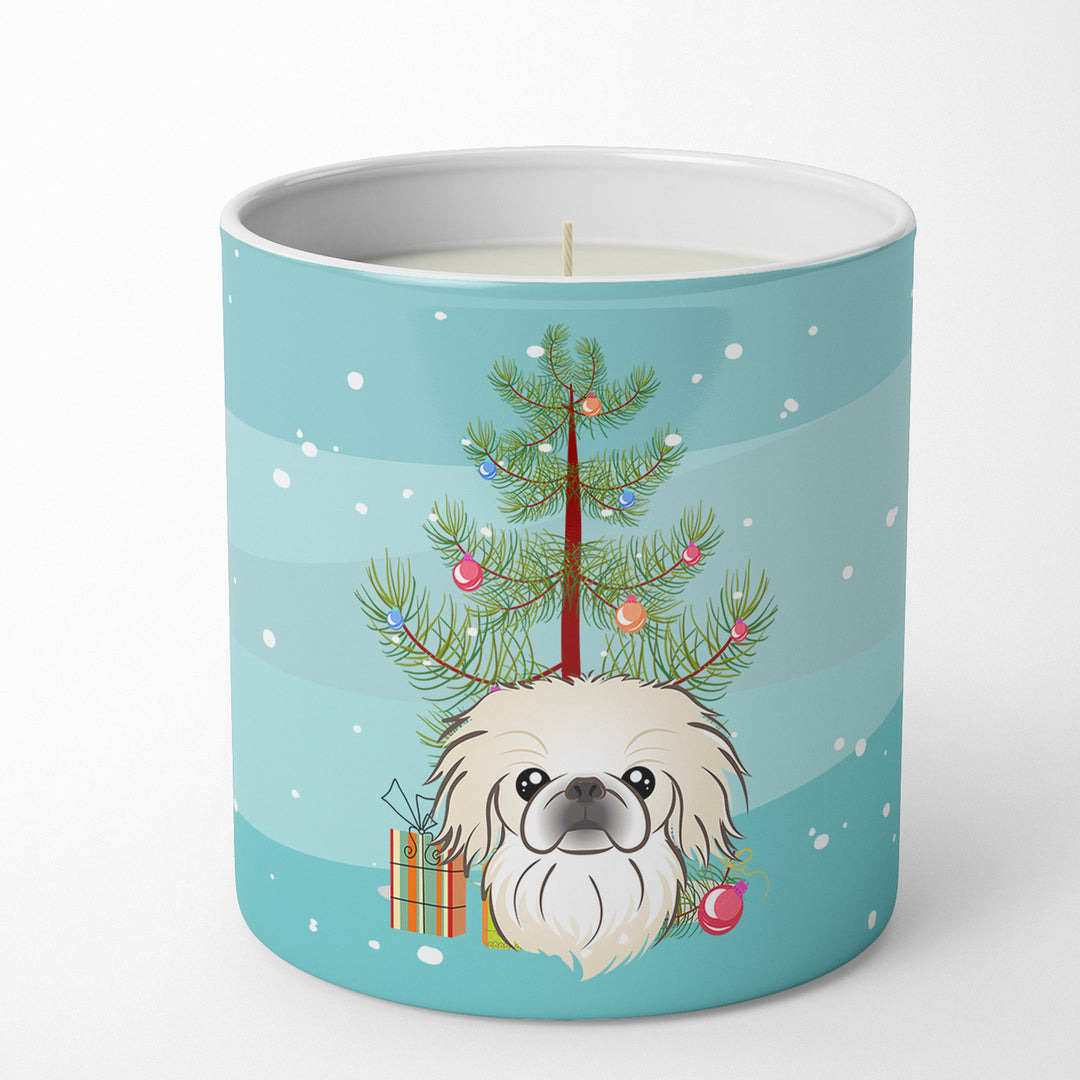 Christmas Tree and Pekingese 10 oz Decorative Soy Candle Image 1