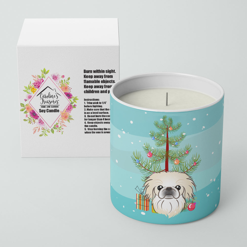 Christmas Tree and Pekingese 10 oz Decorative Soy Candle Image 2